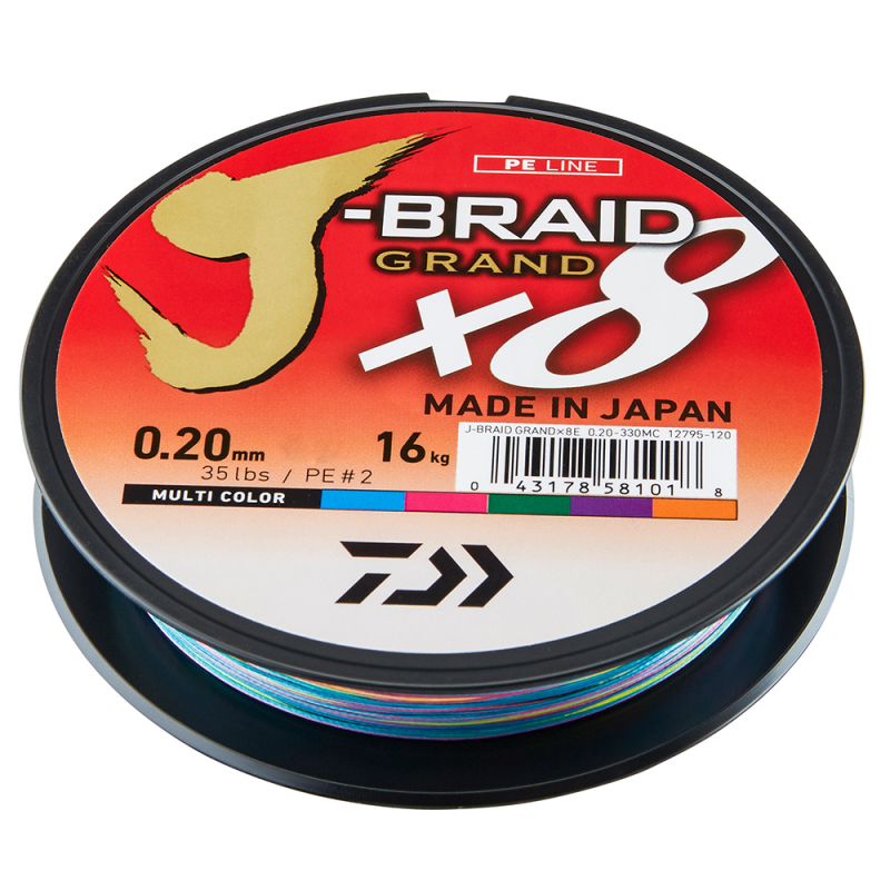 Daiwa J-braid Grand X8 Multi Color 150m 3 Daiwa J-braid Grand X8 Multi Color 150m