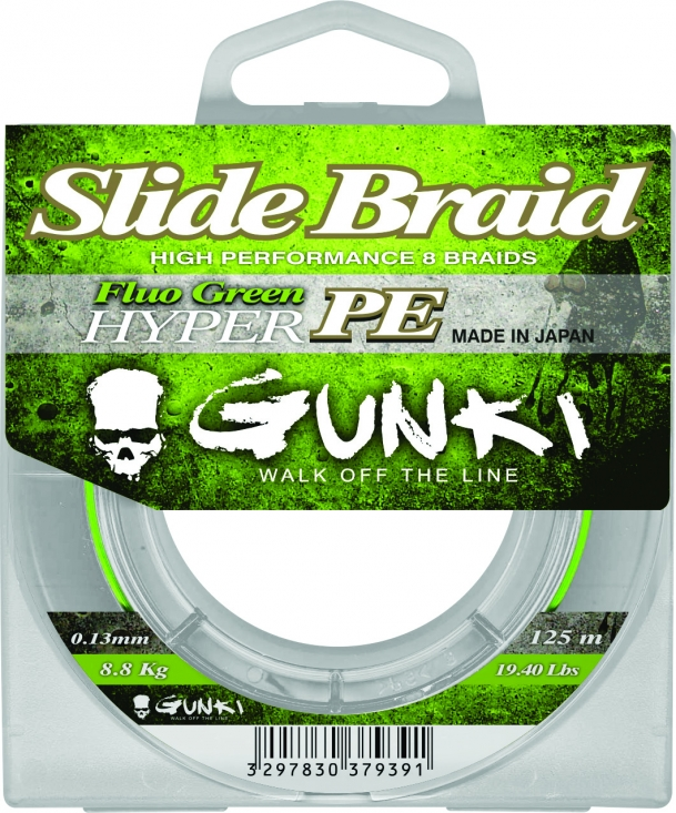 GUNKI Slide Braid 125 Fluo Green 3 GUNKI Slide Braid 125 Fluo Green