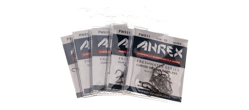 Ahrex Hooks Ahrex FW511 - Curved Dry Fly - Barbless 5 Ahrex Hooks Ahrex FW511 - Curved Dry Fly - Barbless - Image 3