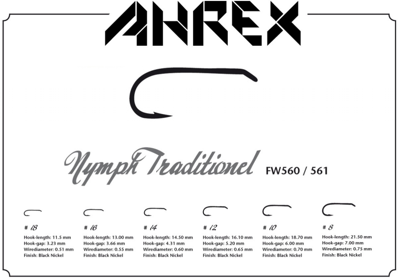 Ahrex Hooks Ahrex FW560 - Nymph Traditional 3 Ahrex Hooks Ahrex FW560 - Nymph Traditional