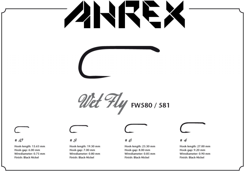 Ahrex Hooks Ahrex FW581 - Wet Fly - Barbless 3 Ahrex Hooks Ahrex FW581 - Wet Fly - Barbless