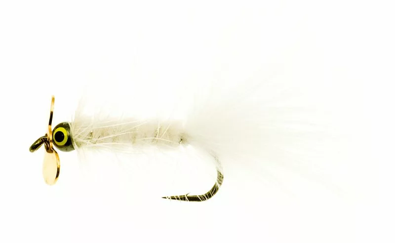 Unique Flies Dog Nobbler Propeller White Kamasan B170 #4 3 Unique Flies Dog Nobbler Propeller White Kamasan B170 #4