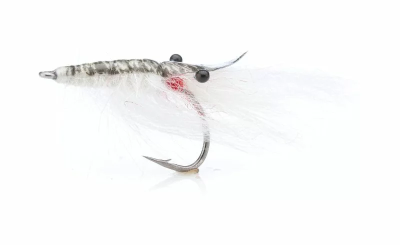 Unique Flies John Shrimp White Gamakatsu F314 #4 3 Unique Flies John Shrimp White Gamakatsu F314 #4