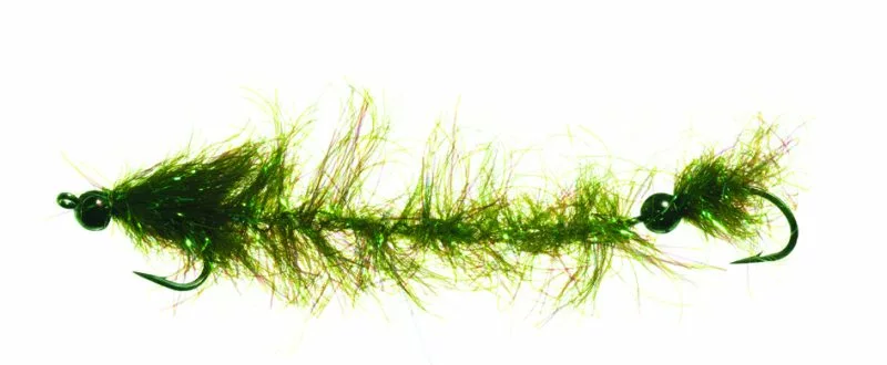 Unique Flies Børsteorm Olive TMC 811S #6 3 Unique Flies Børsteorm Olive TMC 811S #6