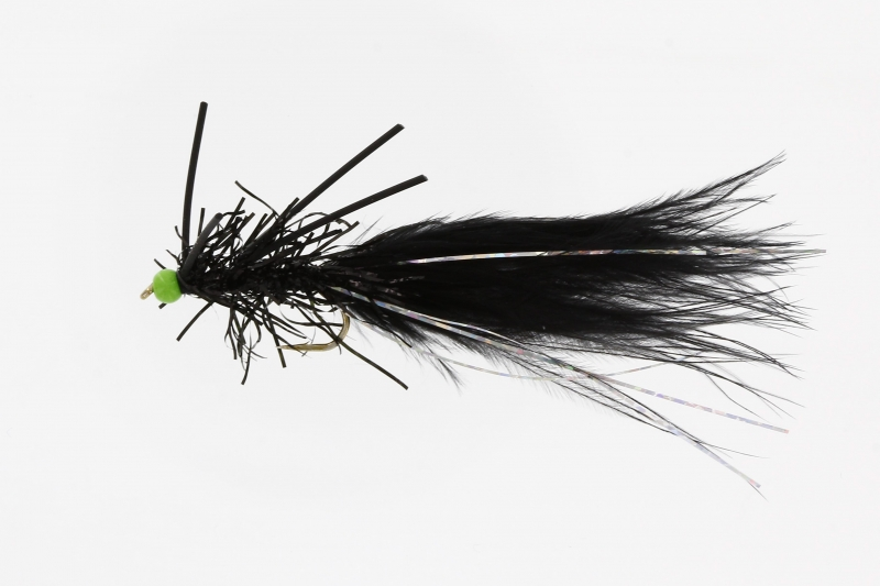 Unique Flies Green Helmet Fly Black 3 Unique Flies Green Helmet Fly Black