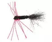 Unique Flies Montana Rubber Leg Black/Red Daiichi 2421 #6 3 Unique Flies Montana Rubber Leg Black/Red Daiichi 2421 #6