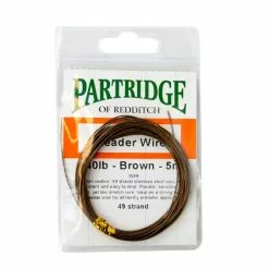 Partridge Bauer Pike Leader Wire 40lb - Brown